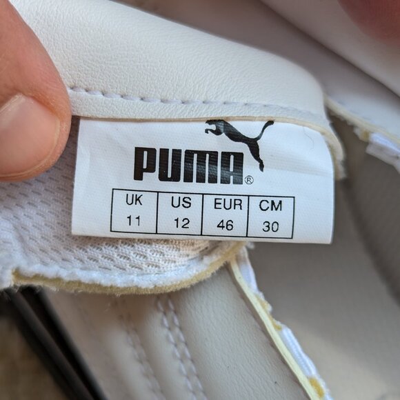 White PUMA Jiyu Slip on Velcro Sneakers shoes Mens US12 EU46 30CM - Picture 3 of 16